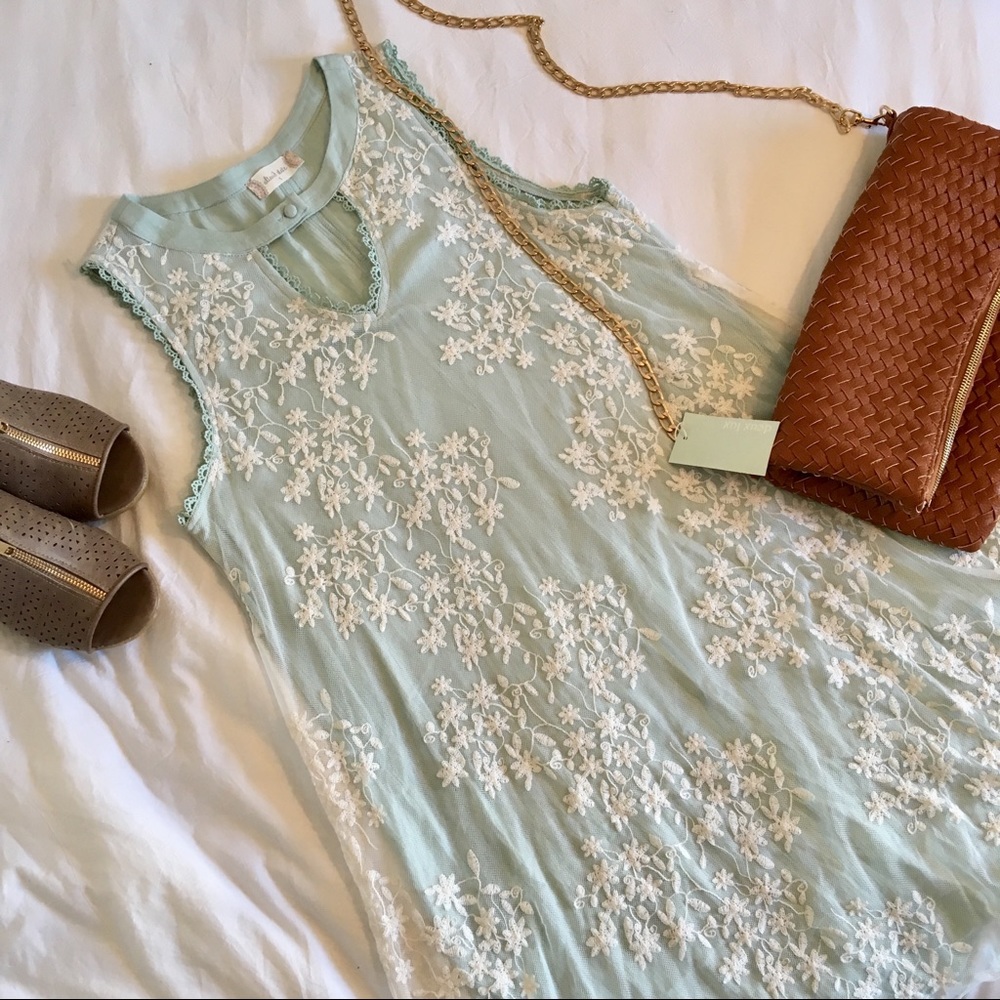 Altar’d State Aqua Lace Dress